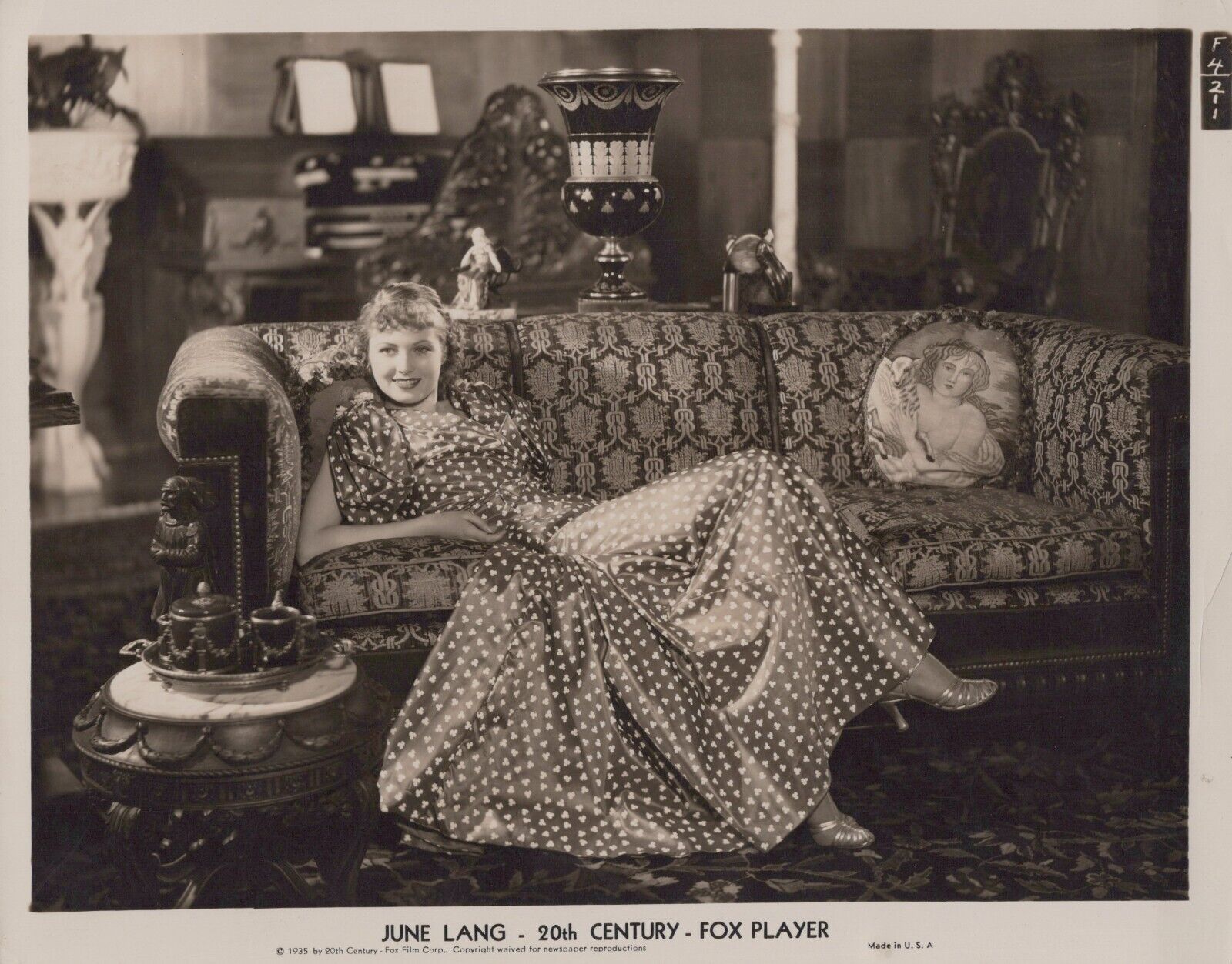 June Lang (1935) 🎬⭐ Original Vintage - Alluring Glamorous Pose Photo K 204