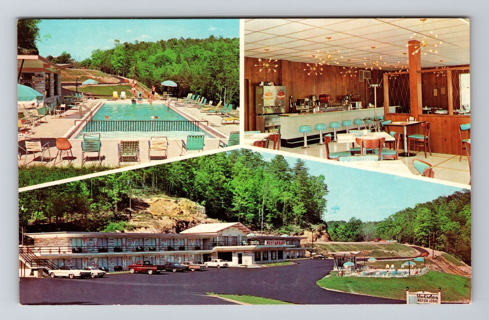 Parkers Lake KY-Kentucky, Holiday Motor Lodge, Vintage Postcard