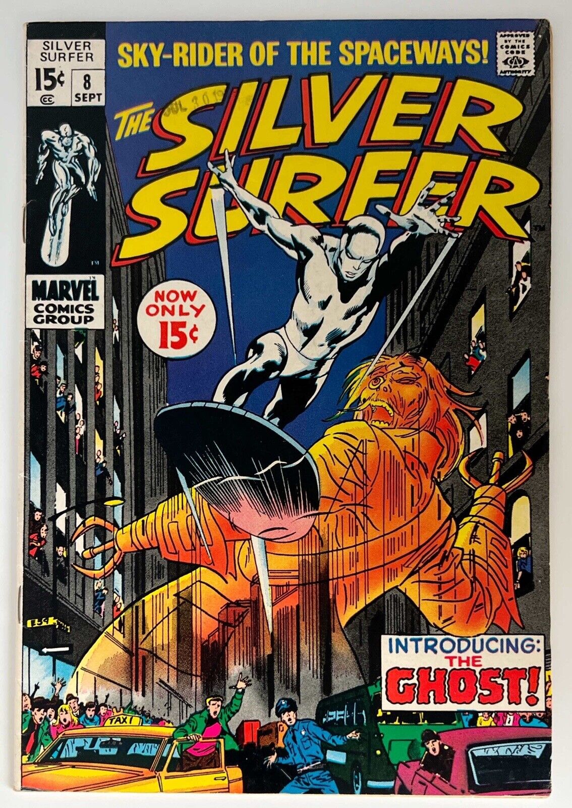 Silver Surfer #8 FN+ 6.5 Now Strikes the Ghost Stan Lee Mephisto  Marvel 1969