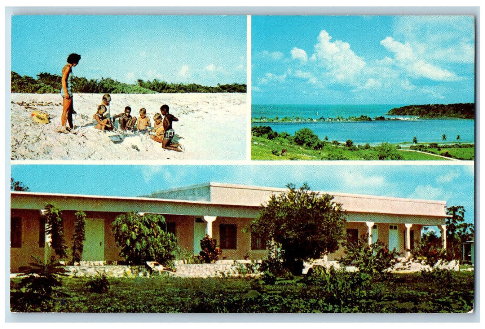 Anguilla West Indies Postcard Rendezvous Bay Hotel c1950\'s Multiview