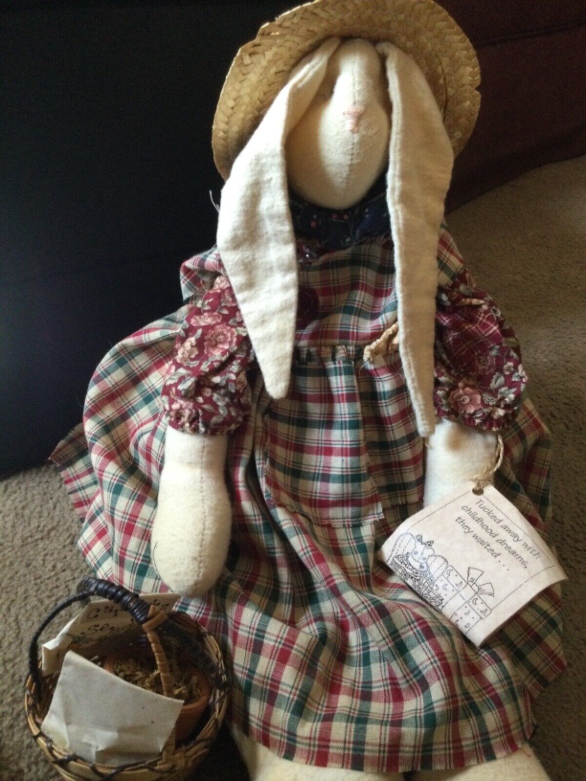 VIntage “RARE” Attic Babies Easter Bunny Rag Doll Collectible Item 