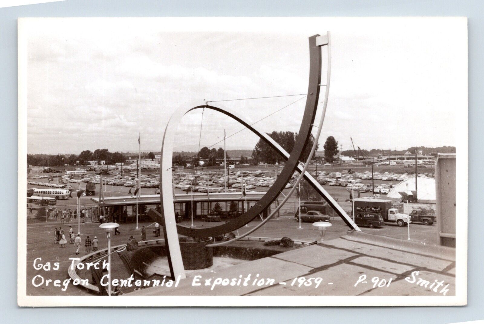 RPPC Gas Torch Sculpture Oregon Centennial Expo Portland OR UNP Postcard D18