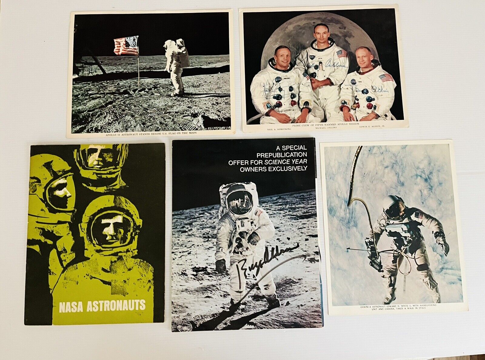 Apollo Astronaut photos Signed NASA Catalog Prime Crew Fifth Apollo Mission