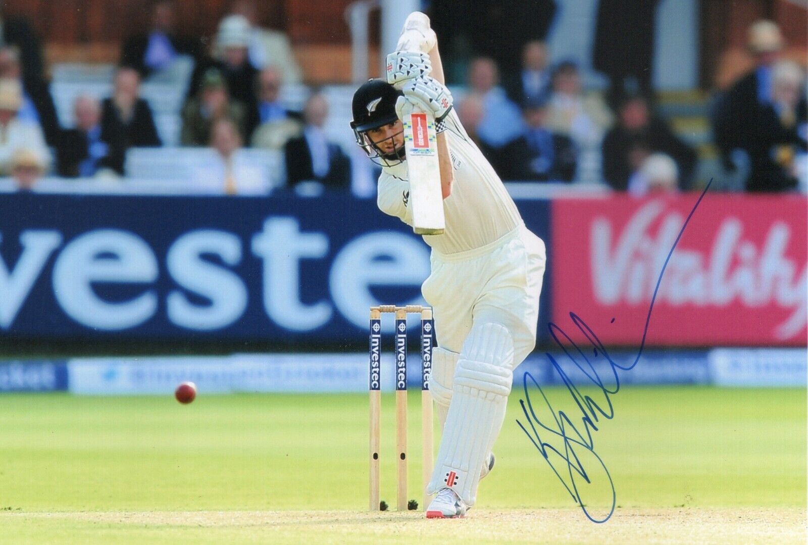 5x7 Original Autographed Photo of New Zealand Cricketer Kane Williamson