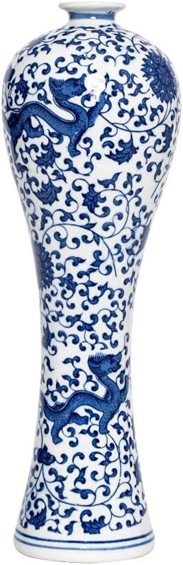 13 China Ceramic Vase Blue and White Porcelain Chinese Handmade Decorative Flowe