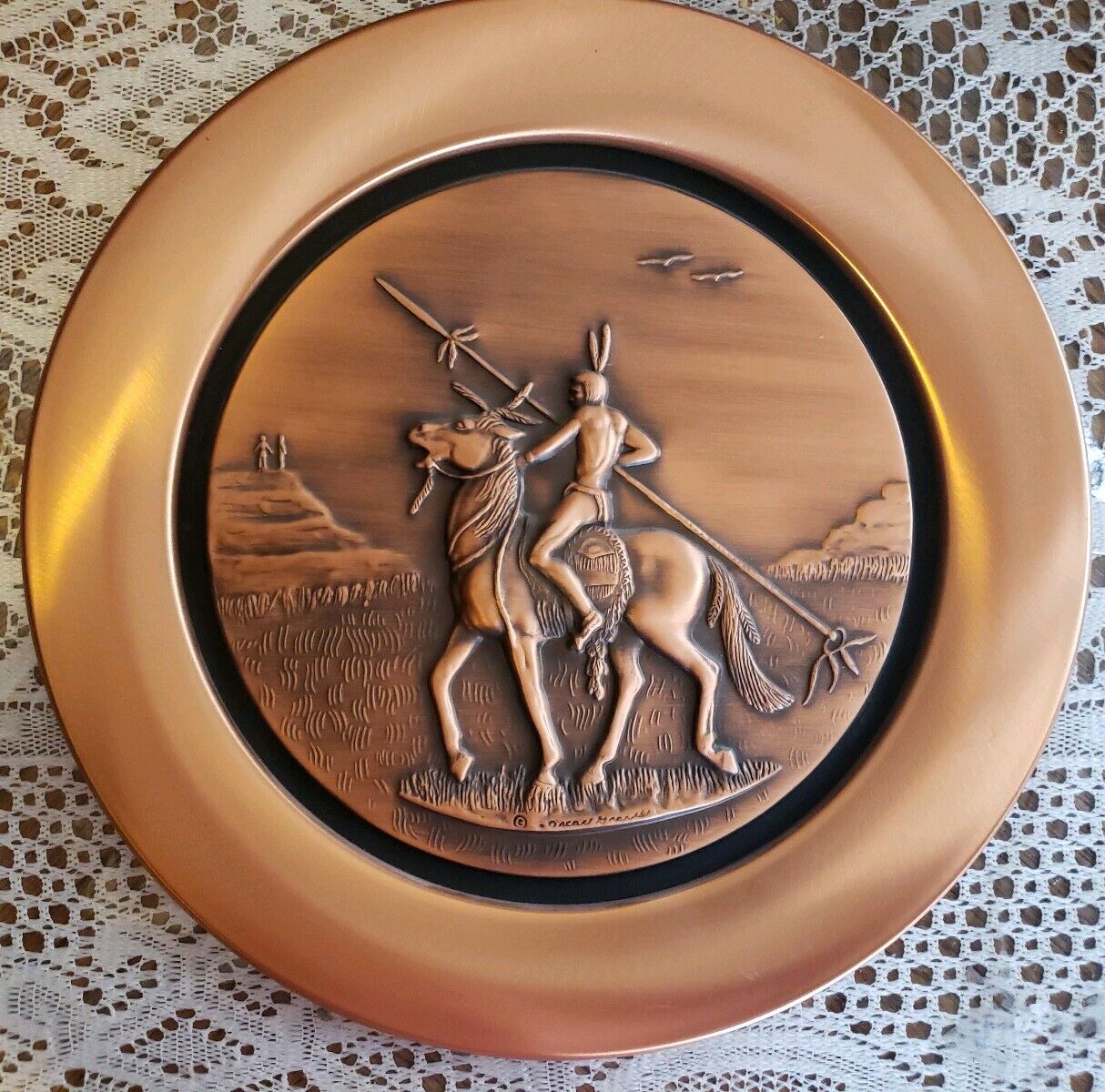 Comanche The Nobility of The Plains Oscar Marx Grave 999 Fine Pure Copper Plate