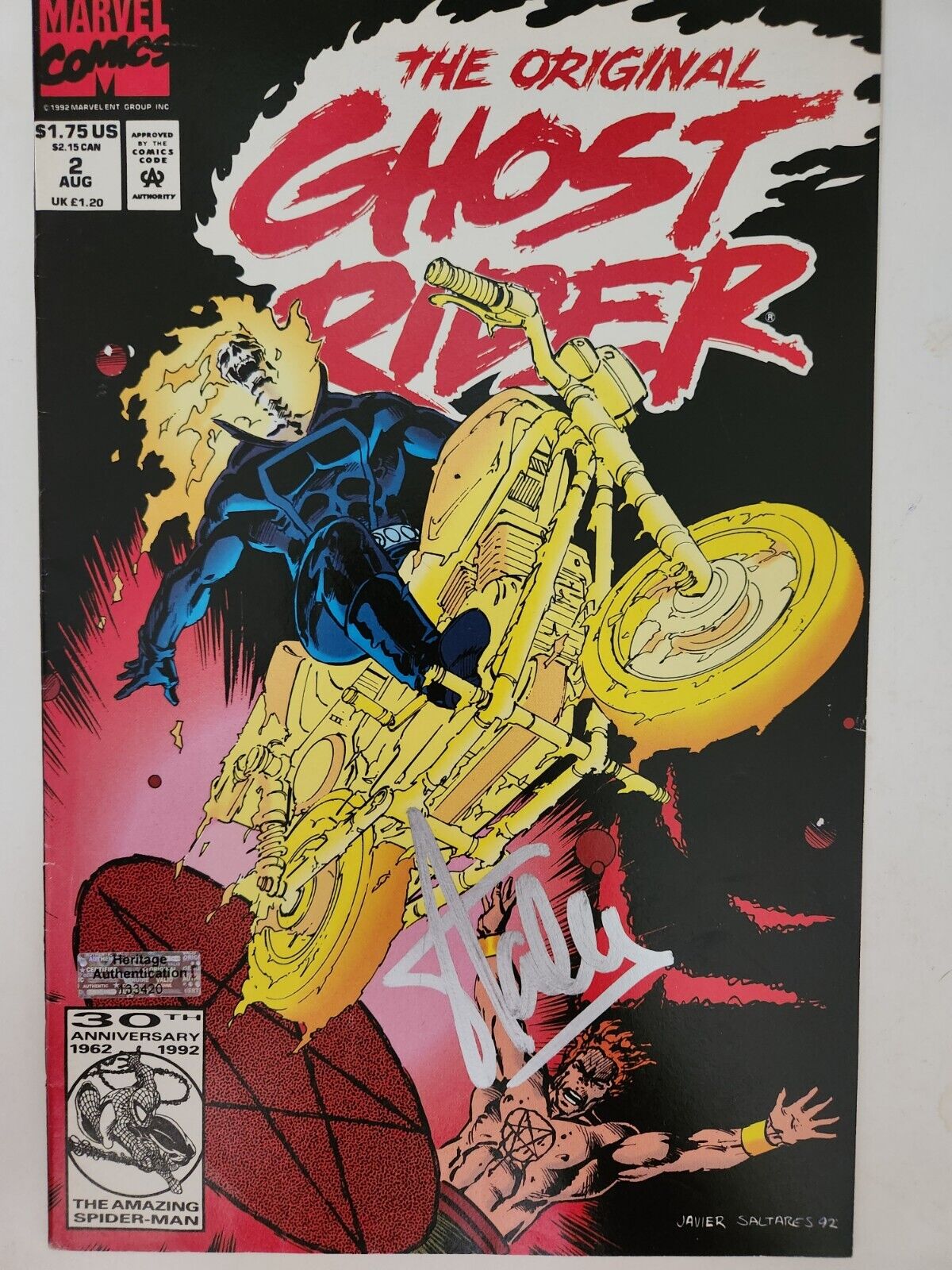 Stan Lee Autographed Ghost Rider Comic Book With Certification 