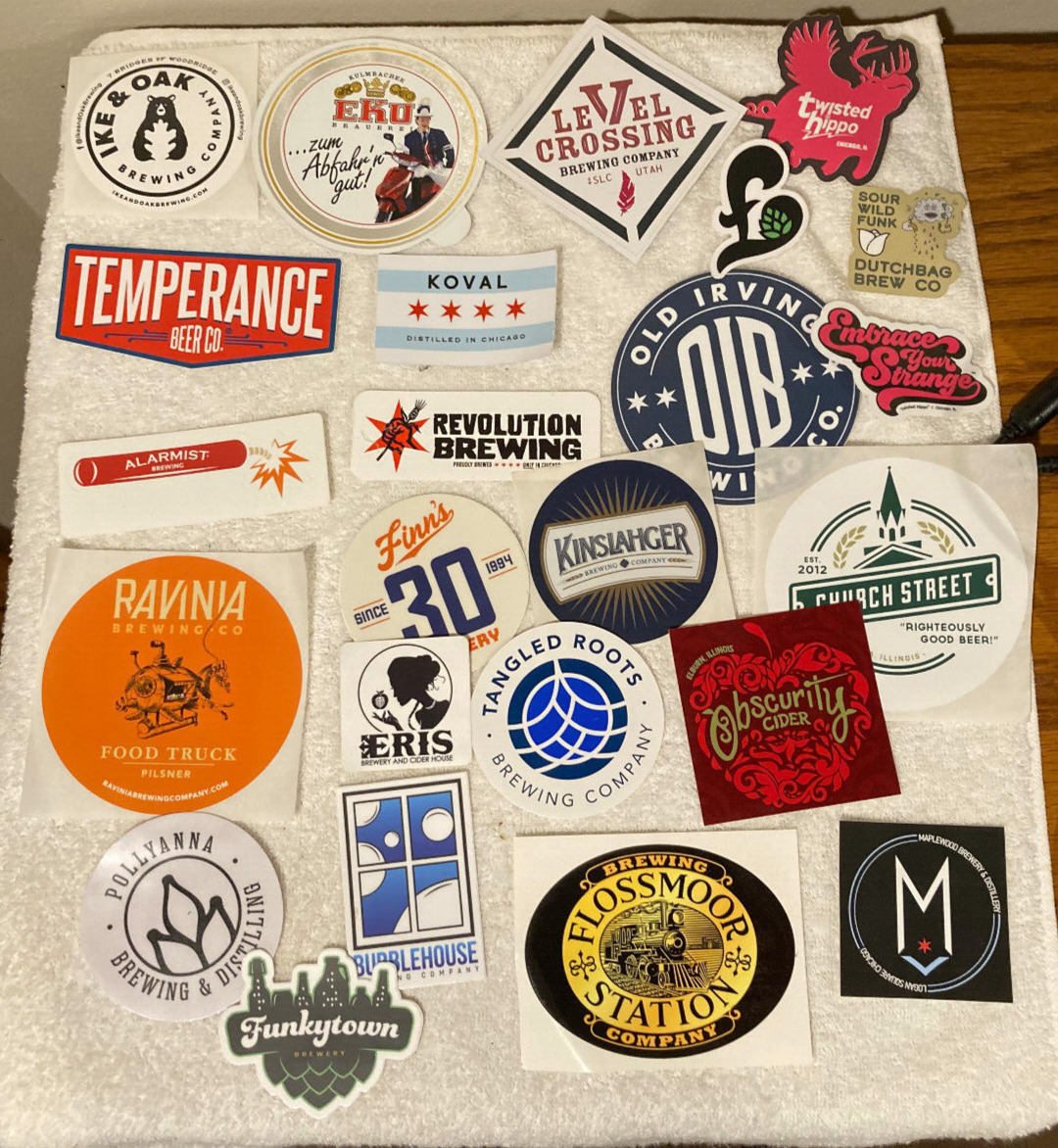 Lot of 24 Brewery Stickers - NEW - 
