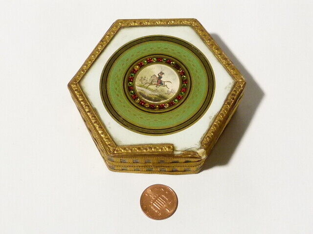 SUPERB French c1830 6 Sided Mirrored Candy Bonbon Chocolate Confectionery Box 