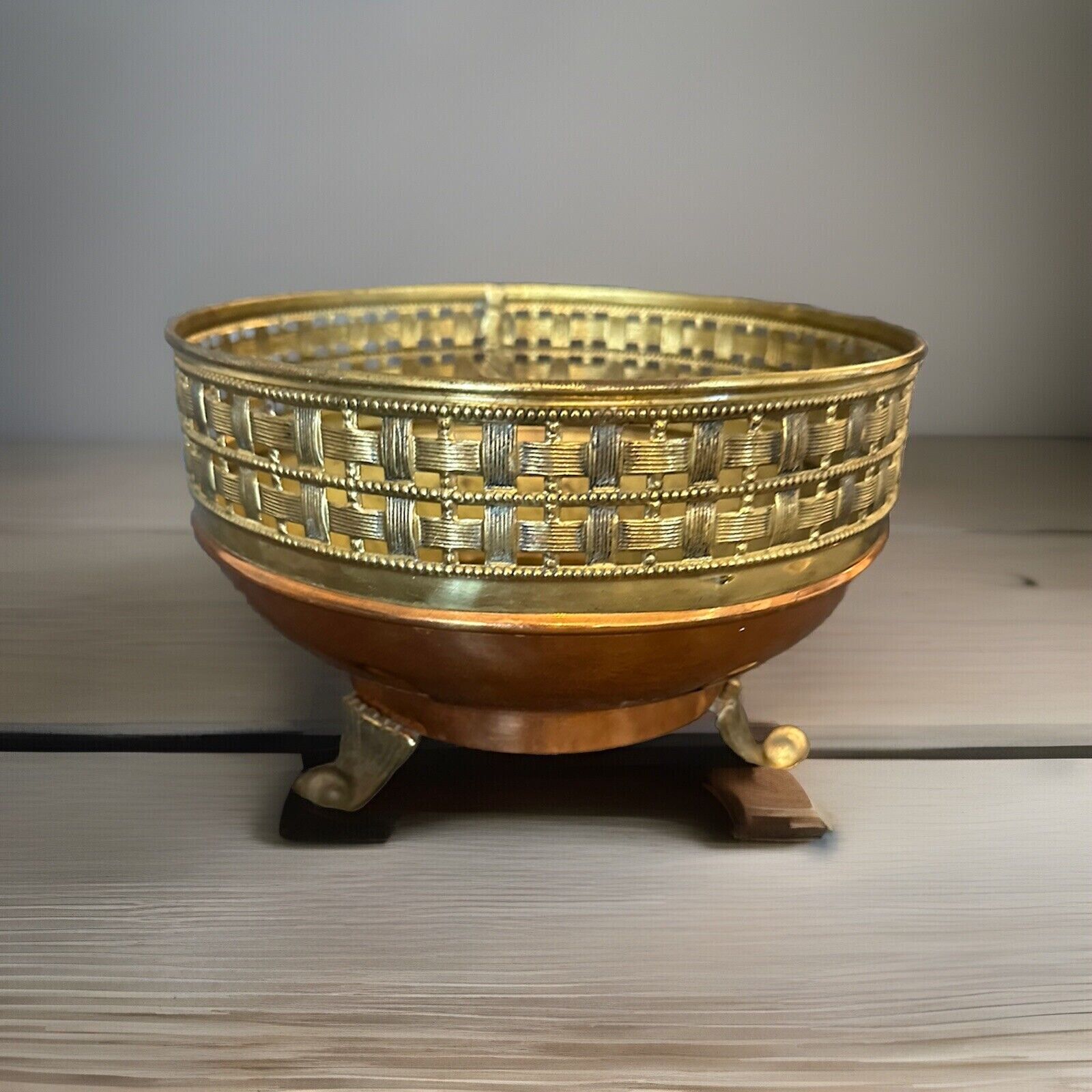 MCM, Brass Footed Fruit Bowl