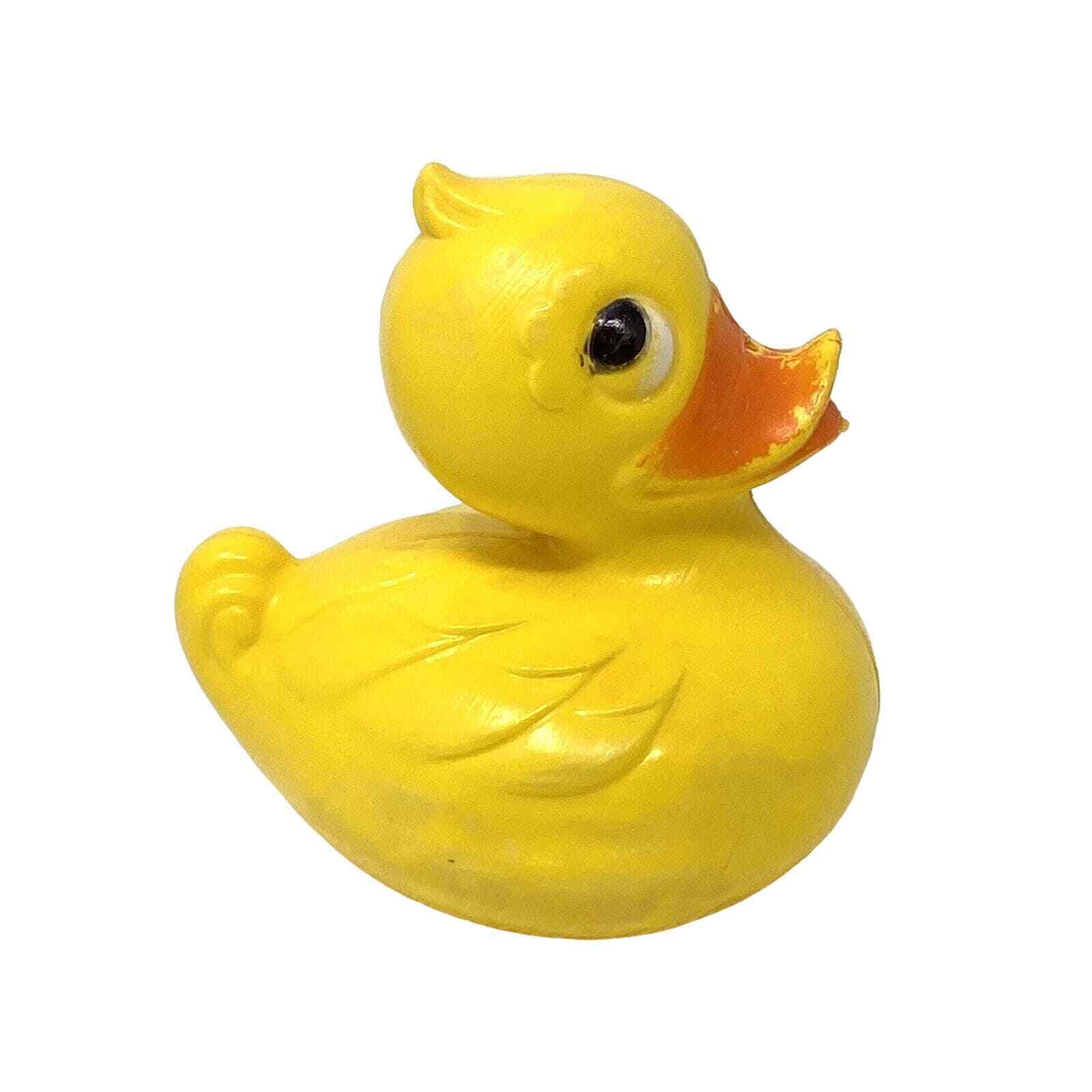 Vintage Yellow Blow Mold Duck Plastic Duckie Made in England 6” Combex