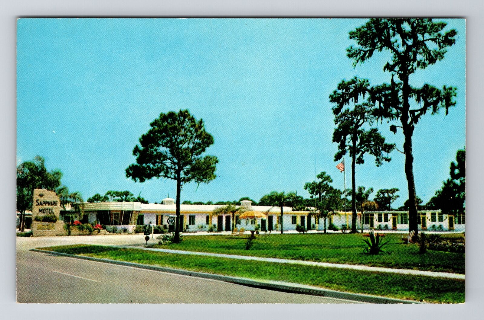 Sarasota FL-Florida, Sapphire Motel, Vintage Postcard