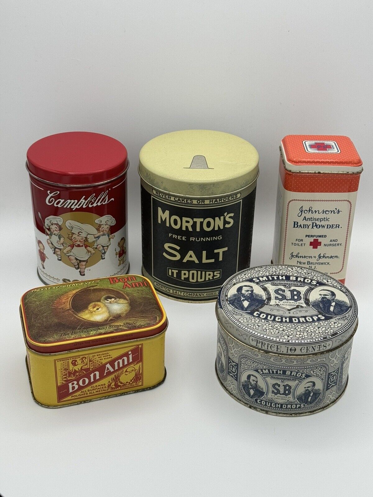 Vintage Product Brand Collectible Tins /Containers - Lot Of 5
