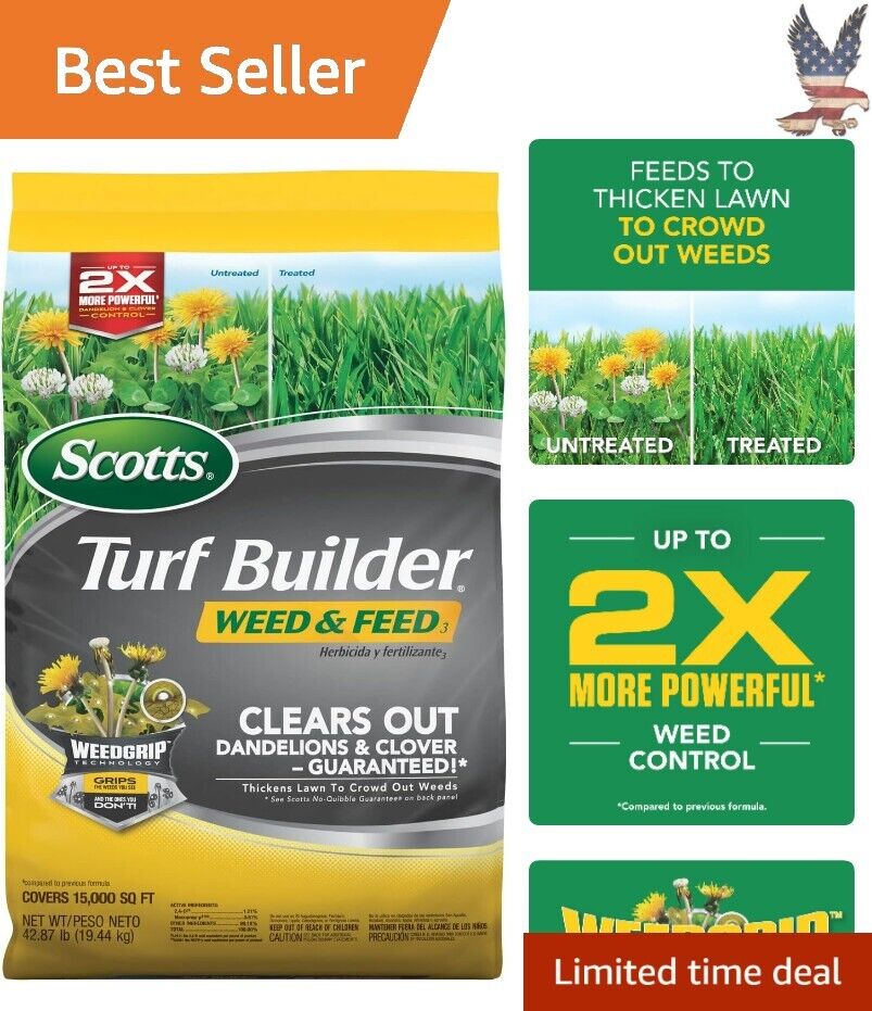 Powerful Easy-to-Use Turf Builder Weed & Feed - 15,000 sq. ft. - 42.87 lbs