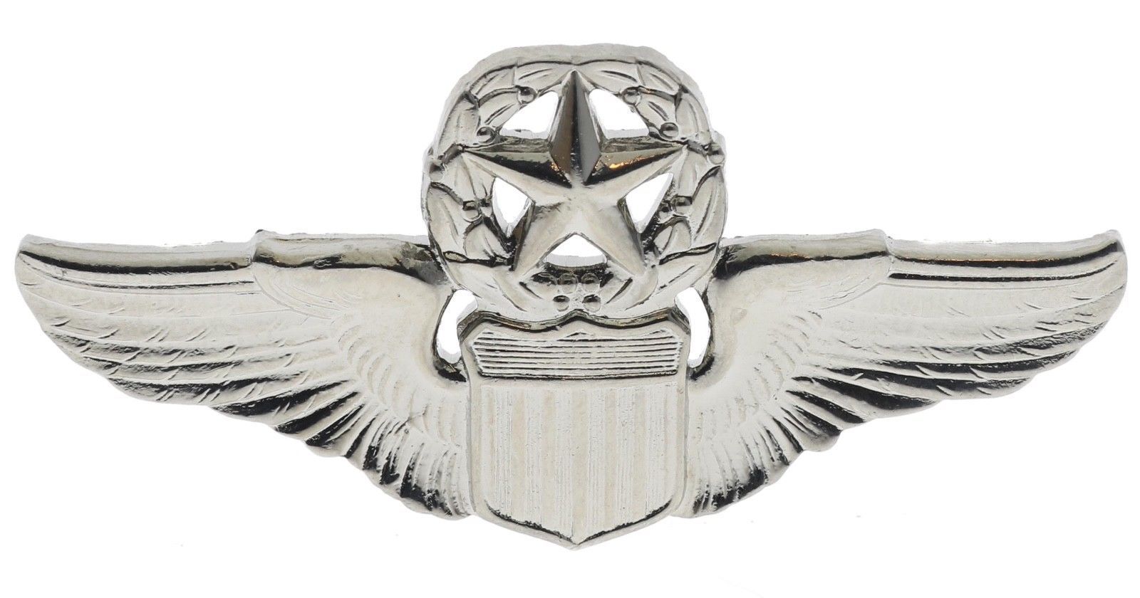 USAF Command Pilot Wings Airline 2 1/8 inch pin Silver color H25168si F3D21II