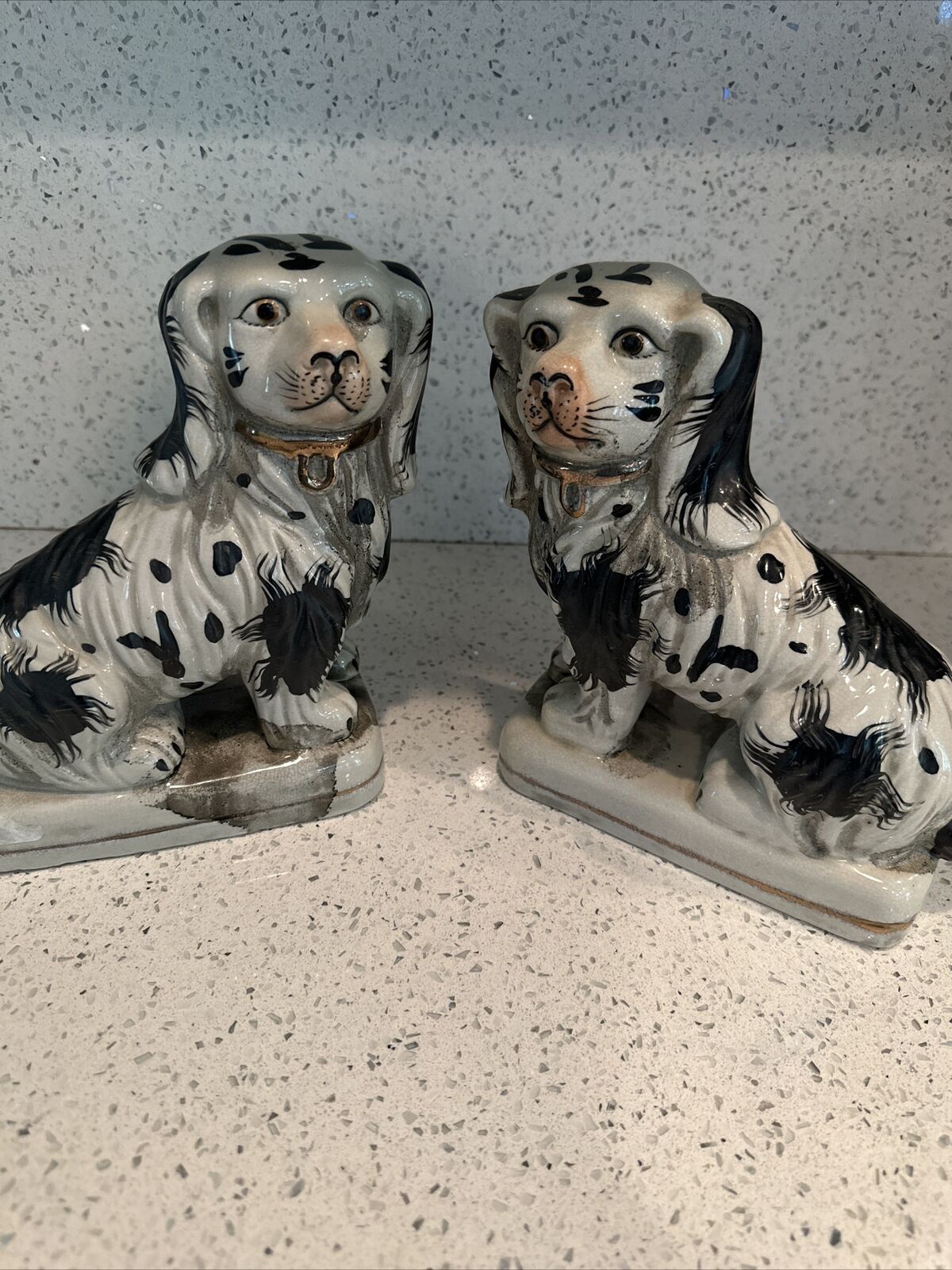 Staffordshire Dogs Pair  8” Set
