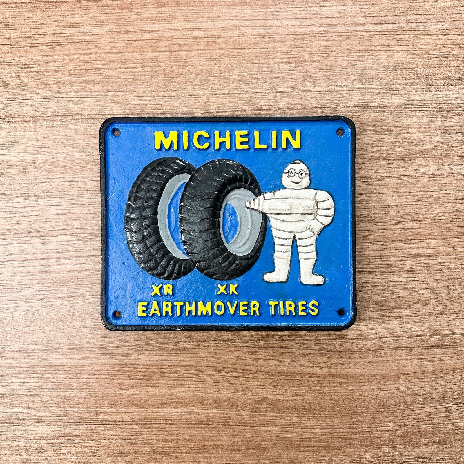 Vintage Michelin Earthmover Tires Cast Iron Advertising Display Sign