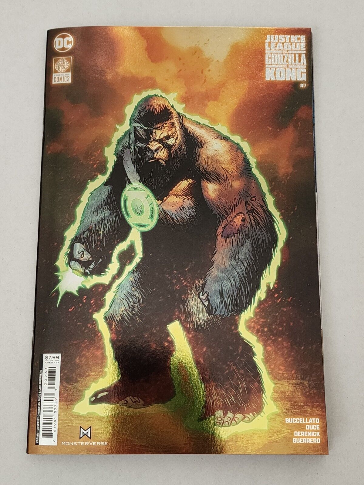 🔥 Justice League vs. Godzilla vs. Kong #7 Cover F . Kong FOIL variant . NM +