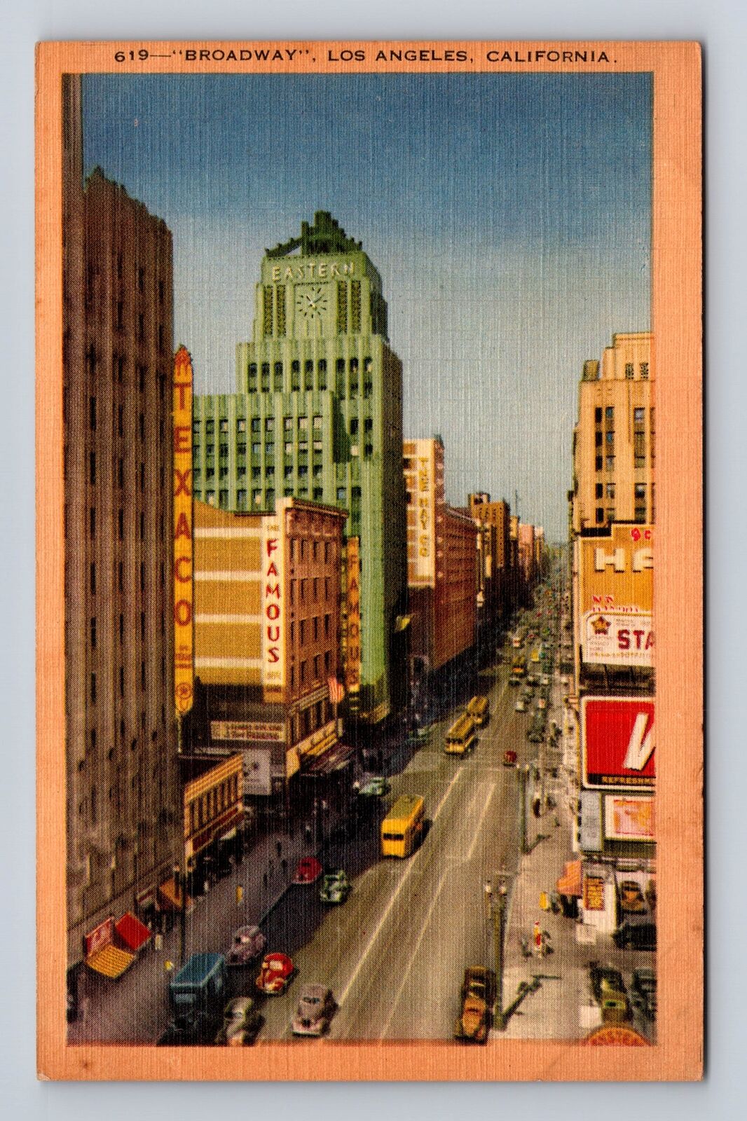 Los Angeles CA-California, Broadway, Antique, Vintage Souvenir Postcard