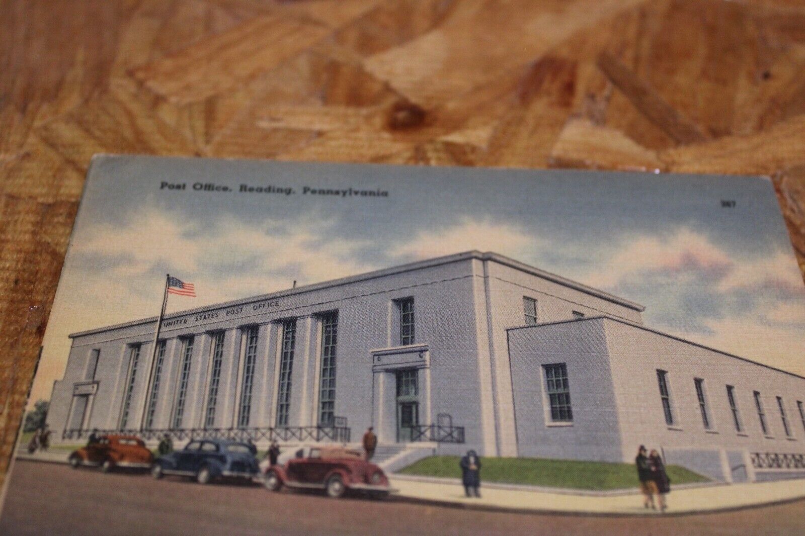 Postcard-A-Post Office, Reading, Pa.-Linen-Unposted