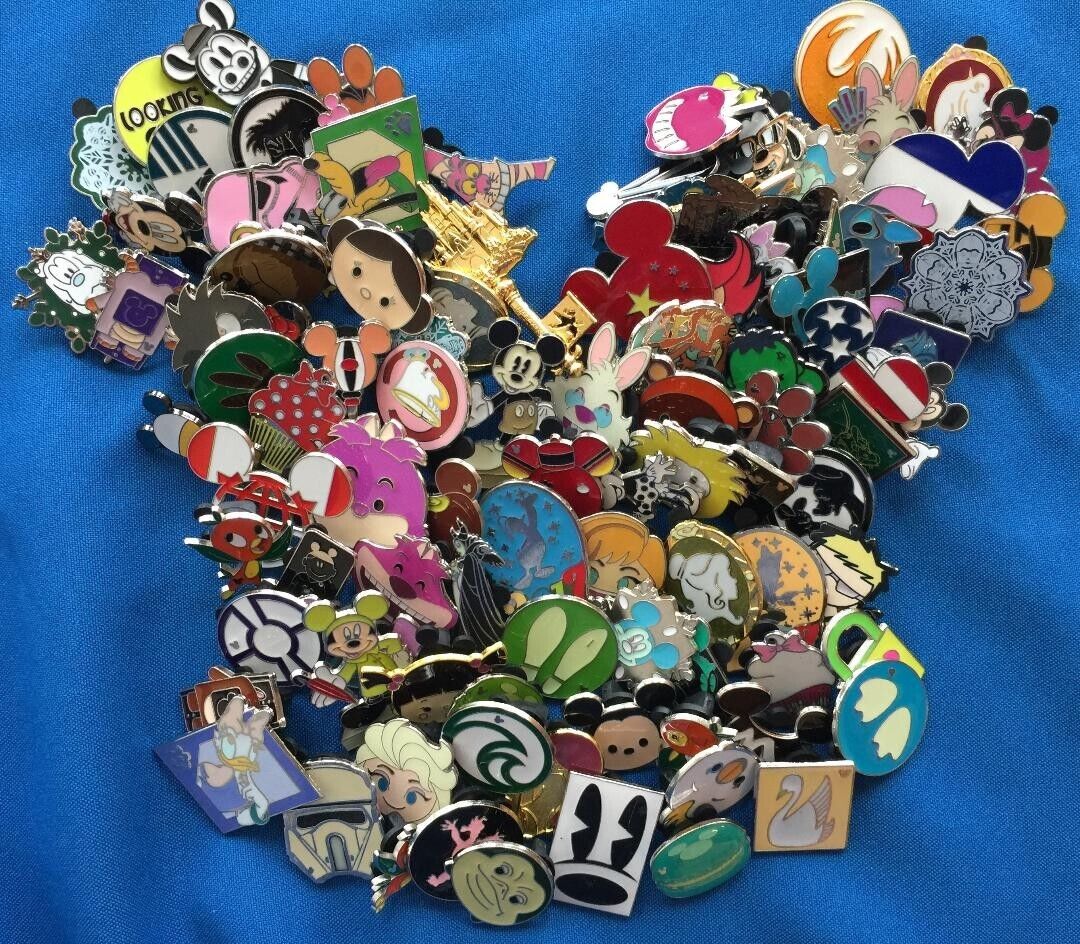 Disney Pins 30 Trading Assorted Pin Lot - No Duplicates - Brand New - Tradable