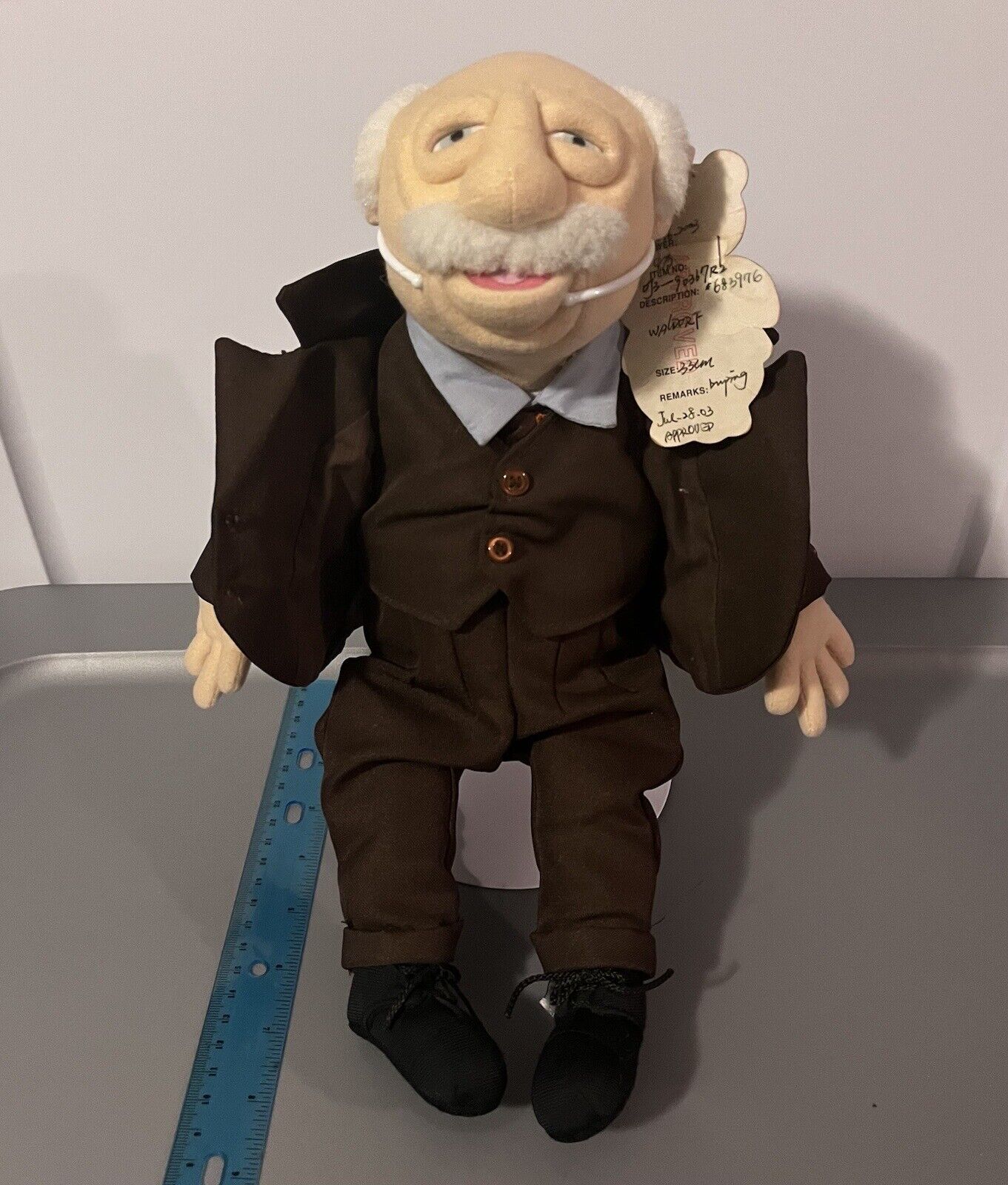 Heunec Muppets Waldorf Plush Doll PROTOTYPE/SAMPLE Jim Henson EXTREMELY RARE VTG