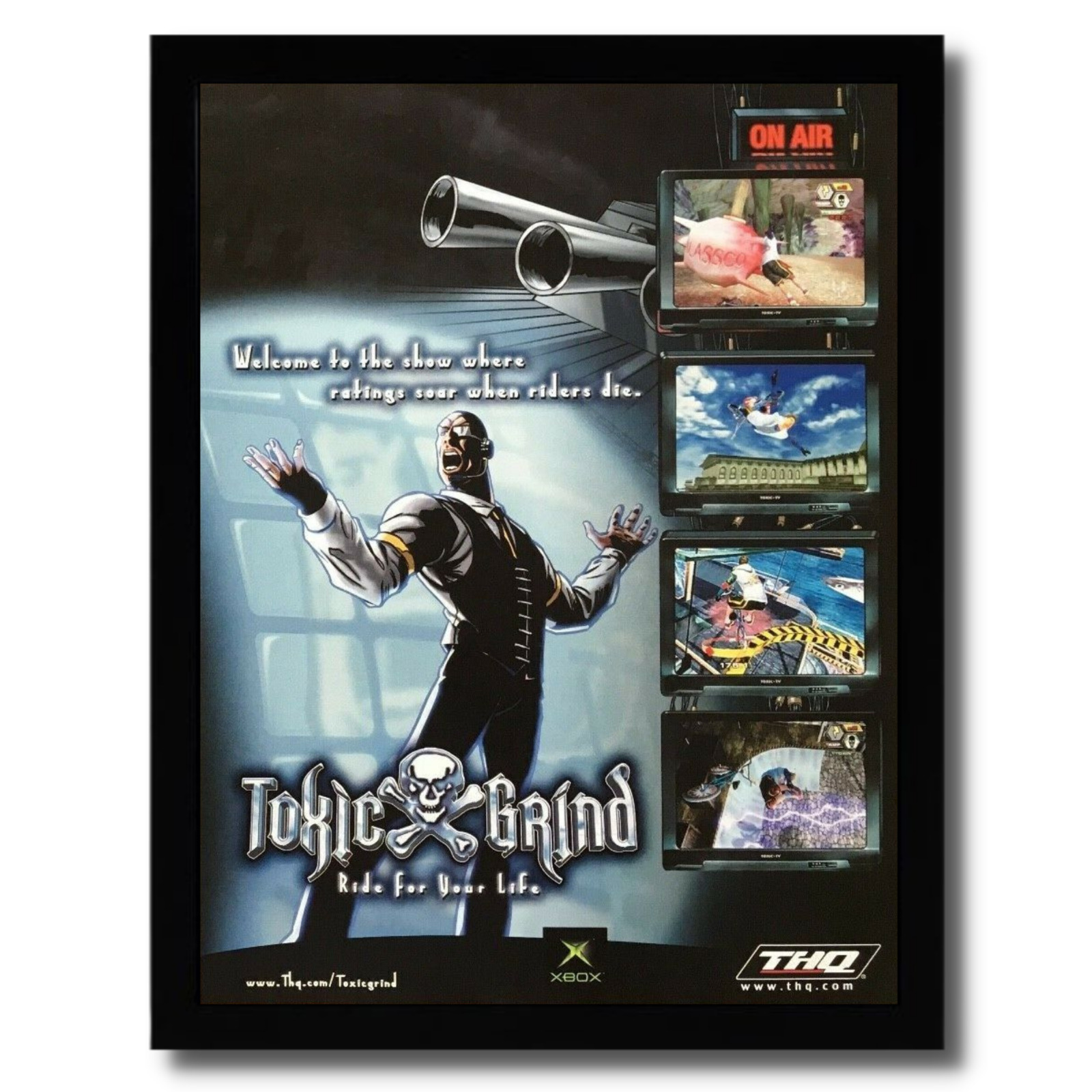 2004 Toxic Grind Framed Print Ad/Poster Genuine Original Xbox Video Game Art