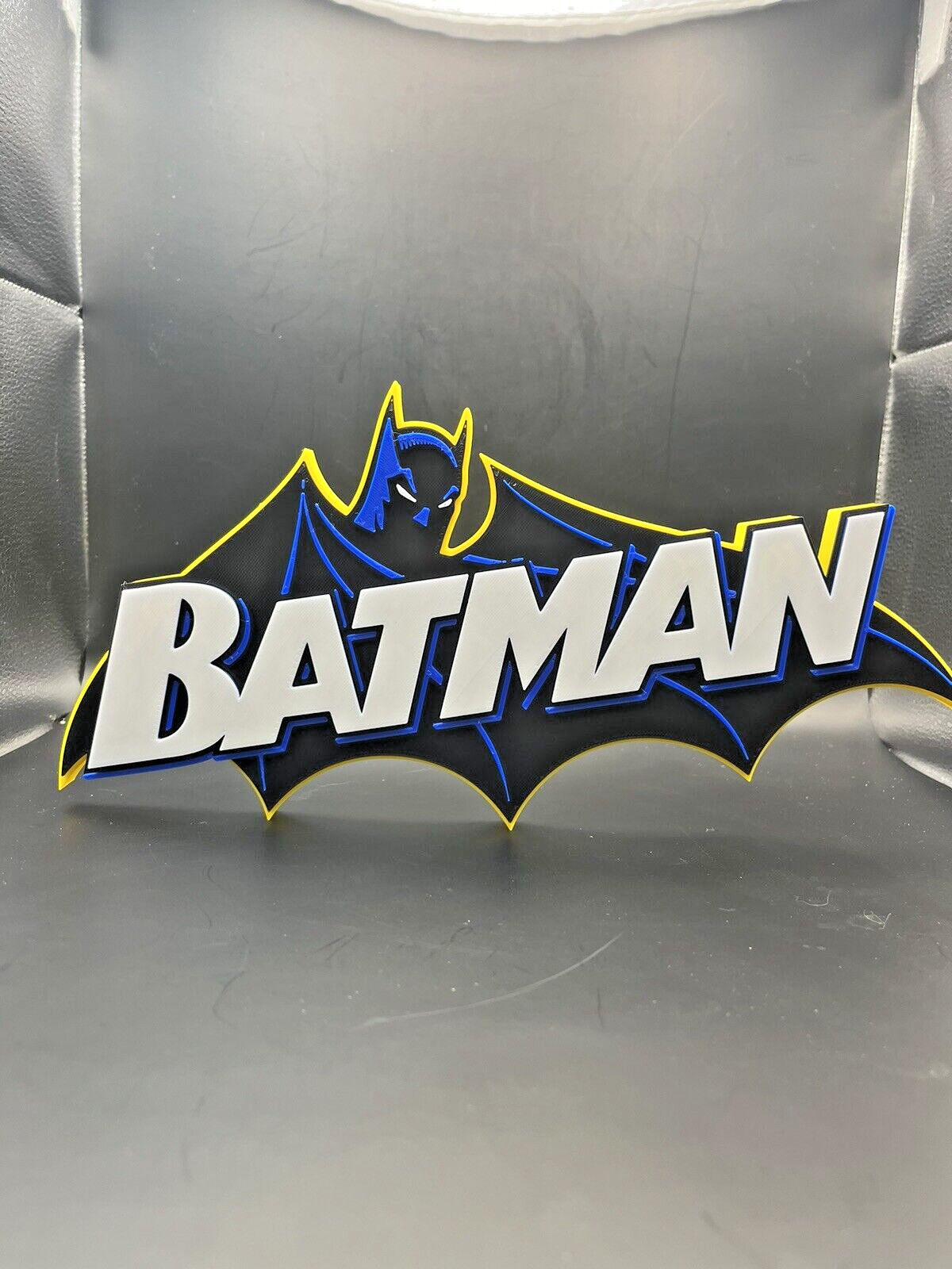 Batman Logo Sign Display | 3D Wall Desk Shelf Art