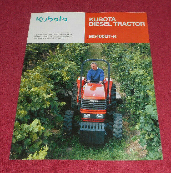 1996 Kubota M5400DT-N Narrow Diesel Tractor Advertising Brochure