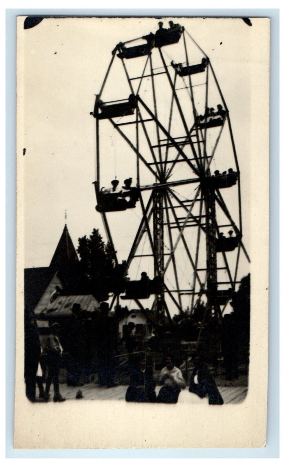 c1910\'s Ferris Wheel Amusement Park RPPC Photo Unposted Antique Postcard