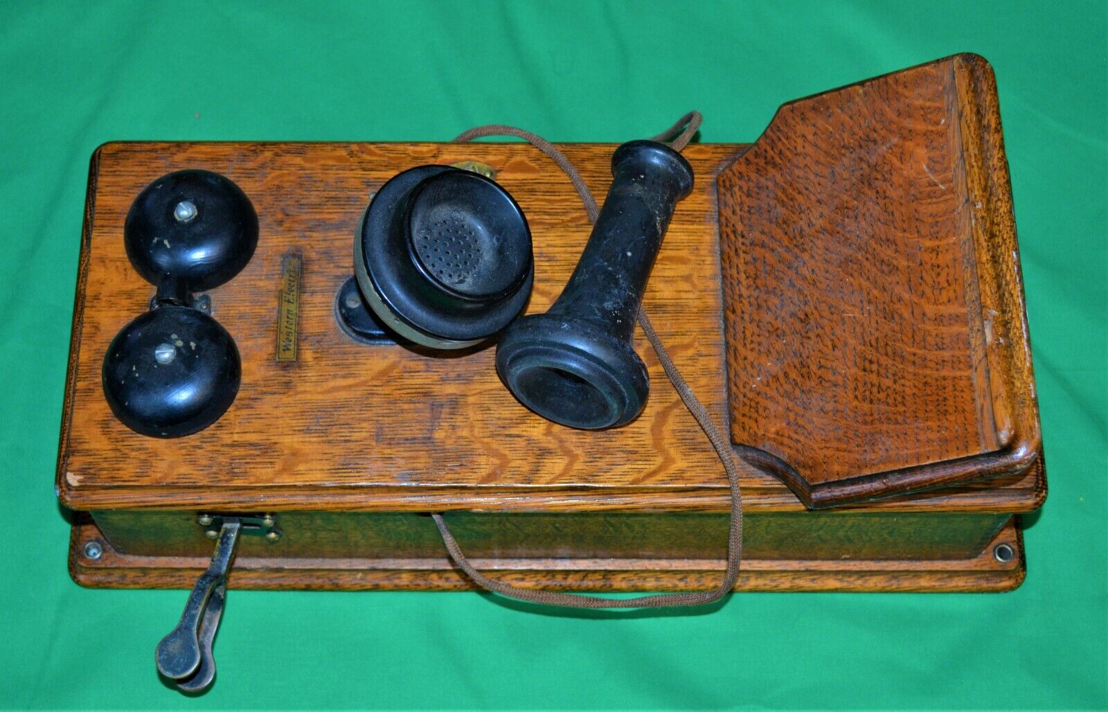 Antique c.1900s Western Electric Crank Wall Telephone model 1317 CR complete