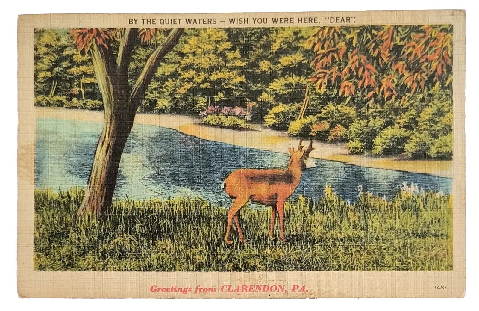 Clarendon PA Pennsylvania Greetings From Vintage 1941 Postcard C4