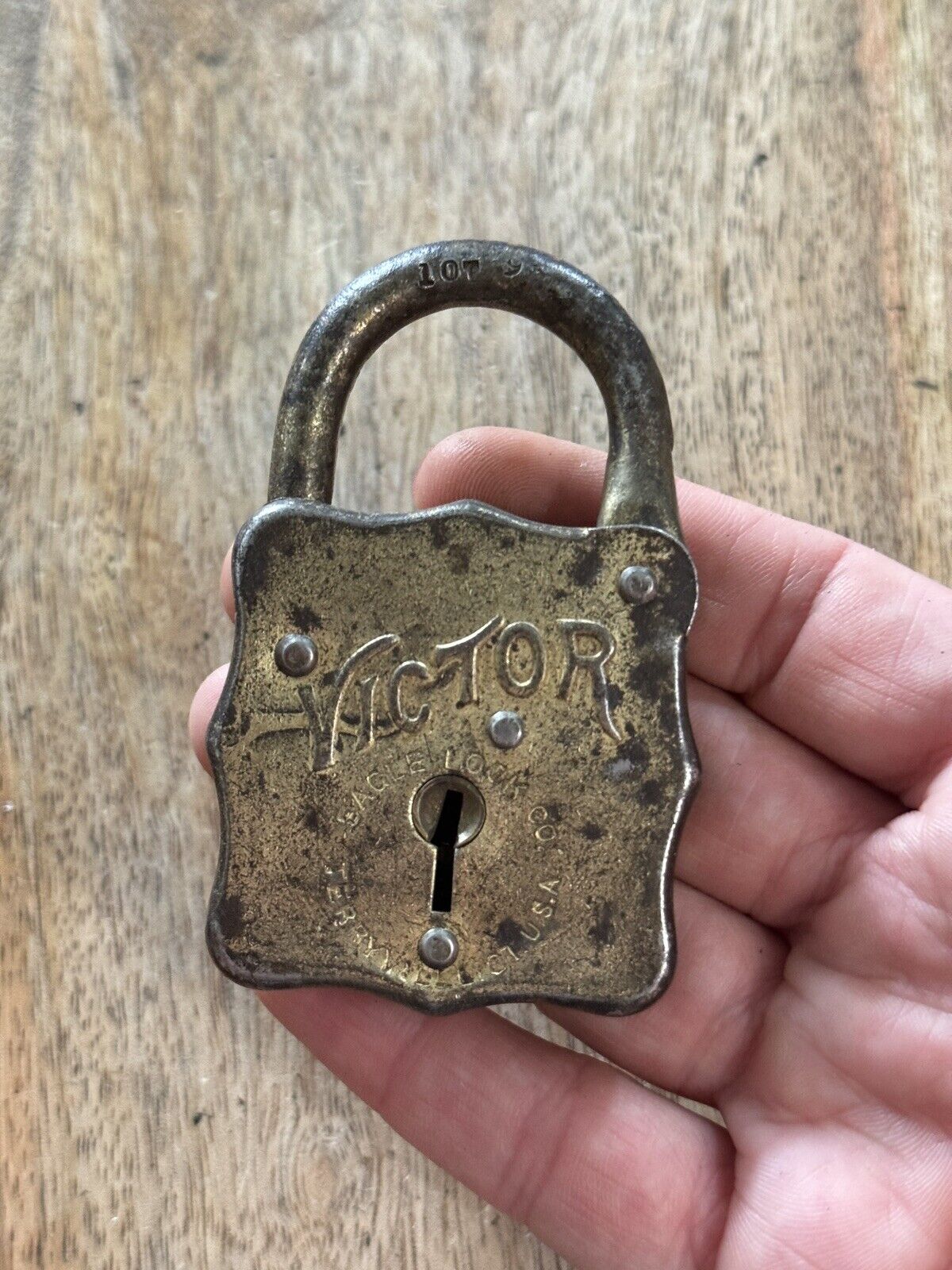 Vintage Old Eagle Victor Padlock No Key Lock