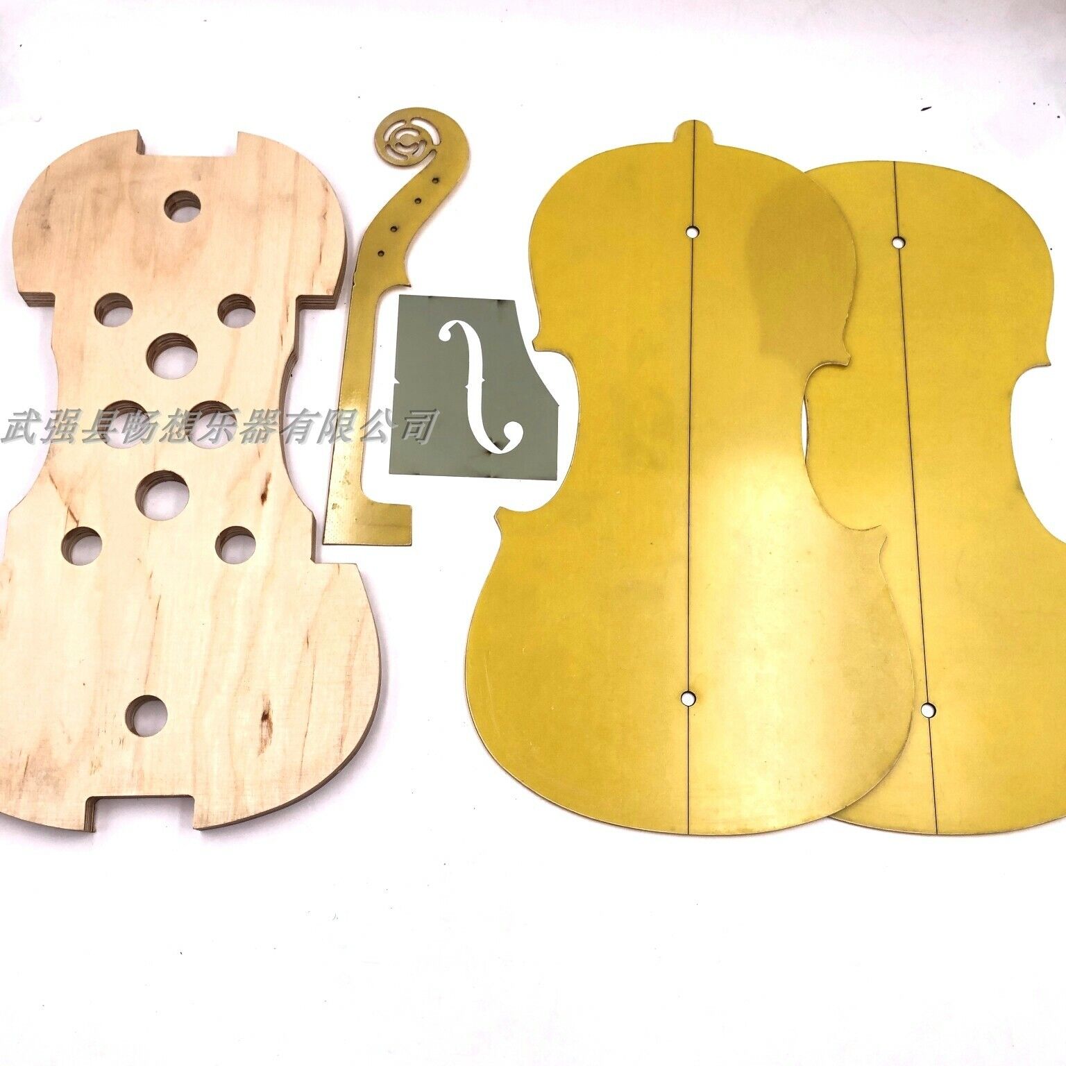 Strad Style 15.5 inch viola(neck / F hole) templet /Mold templet/inside/outside