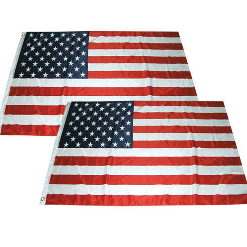 2 PACK - 3x5 ft Polyester USA US American Flag Stars Grommets United States 100D