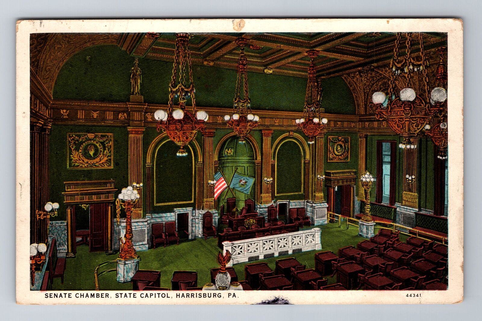 Harrisburg PA-Pennsylvania, Senate Chamber, State Capitol, Vintage Postcard