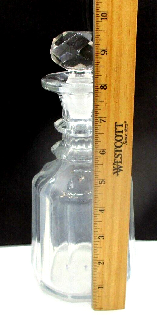 Vintage Heavy Crystal Cut Glass Decanter 9 1/2\
