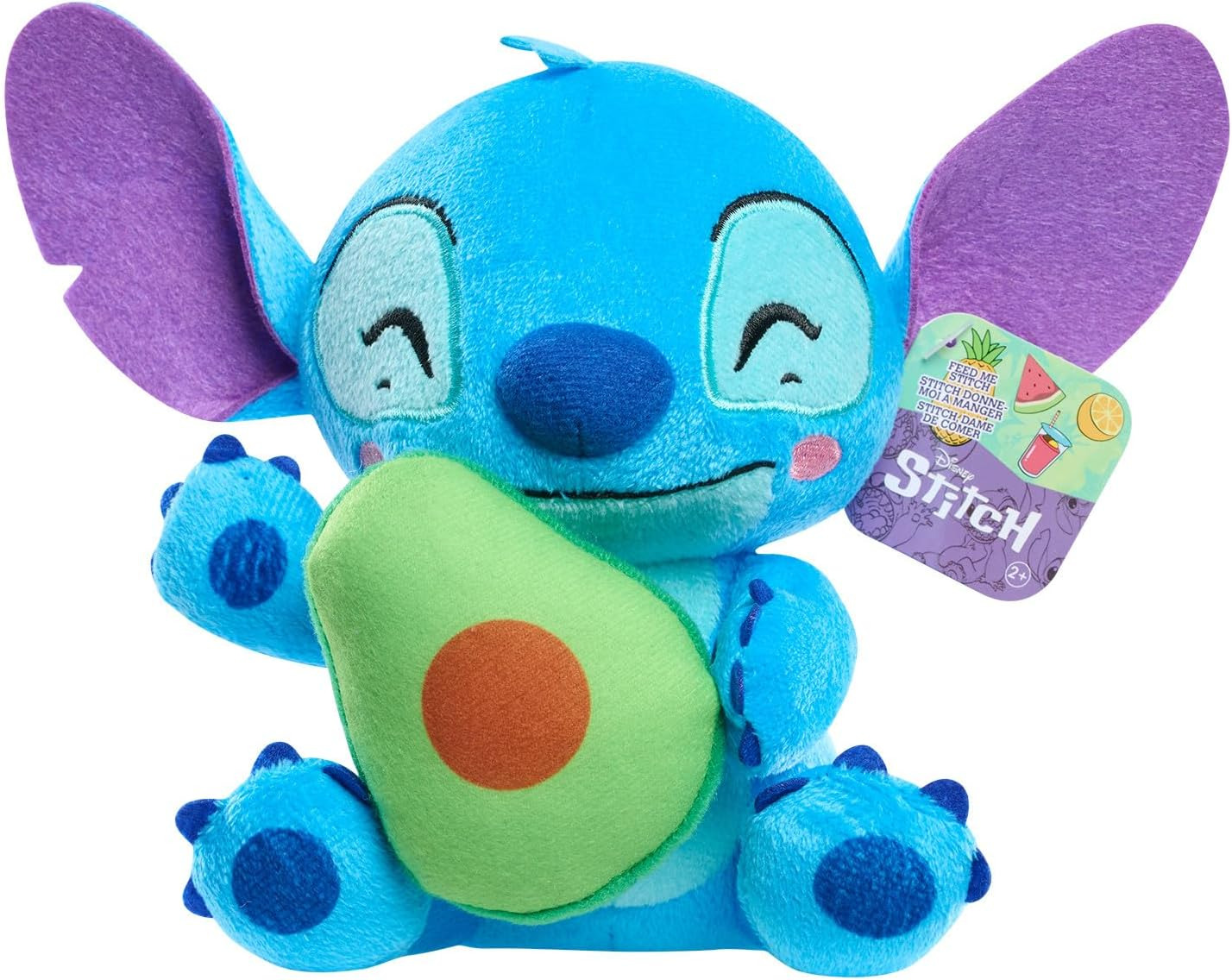 STITCH Disney Small 7-Inch Plush Stuffed Animal, Stitch with Avocado, Officially
