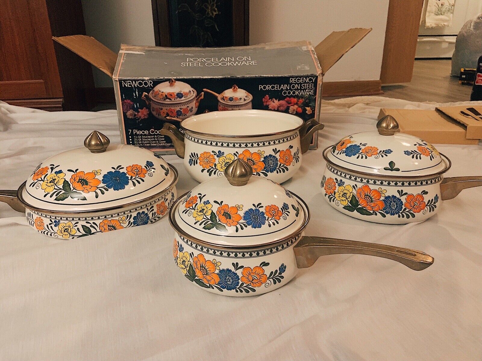 Brand New Rare Vintage Seven Piece Newcor Regency Cookware Set In Original Box
