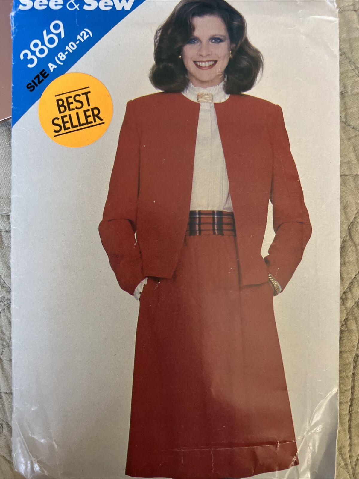 Butterick See&Sew Sewing Pattern 3869 2Piece Misses Jacket Skirt 8-12 Uncut