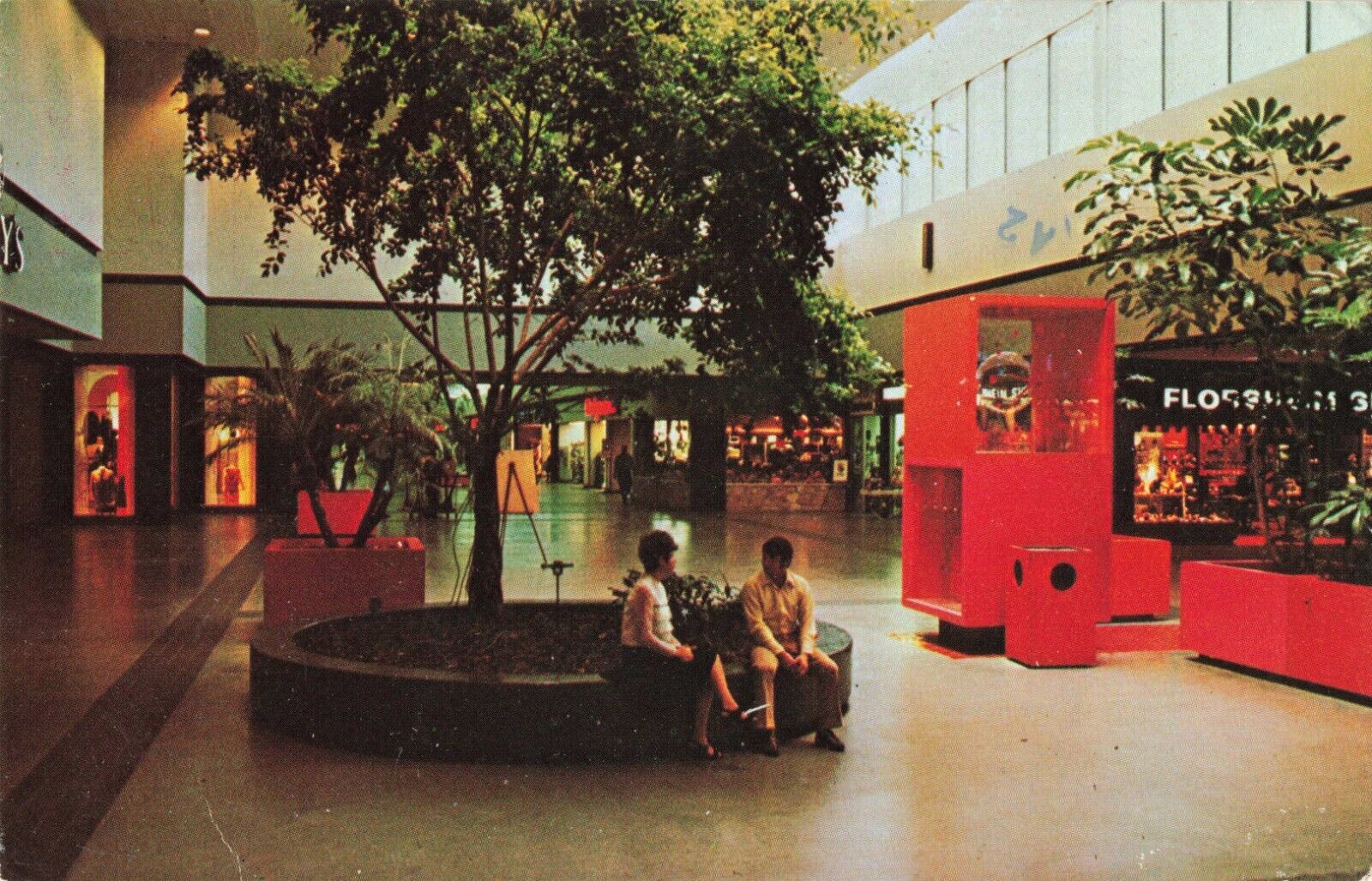 Interior Merritt Square Mall Merritt Island Florida FL Chrome 1979 Postcard