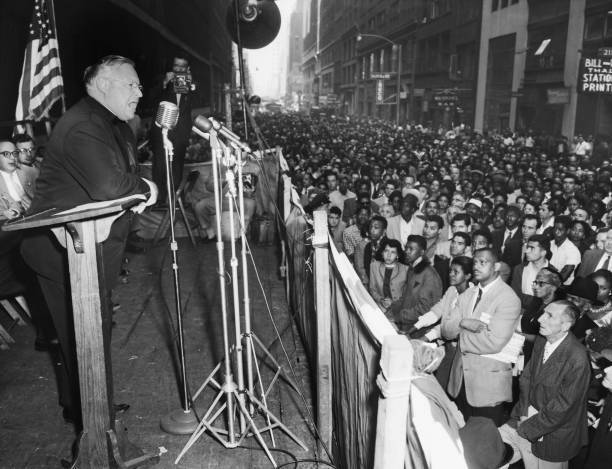 Emmett Till Protest Rally 1955 Photo - Monsignor Cornelius Drew, pastor of St Ch