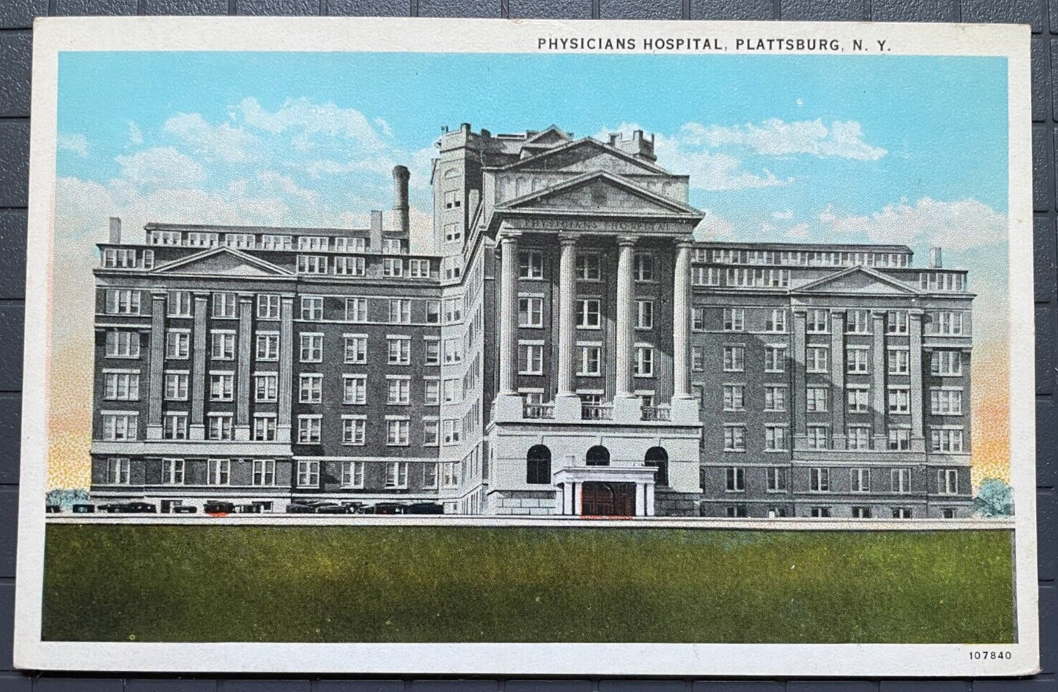 Vintage Postcard 1926 Physicians Hospital Plattsburg New York