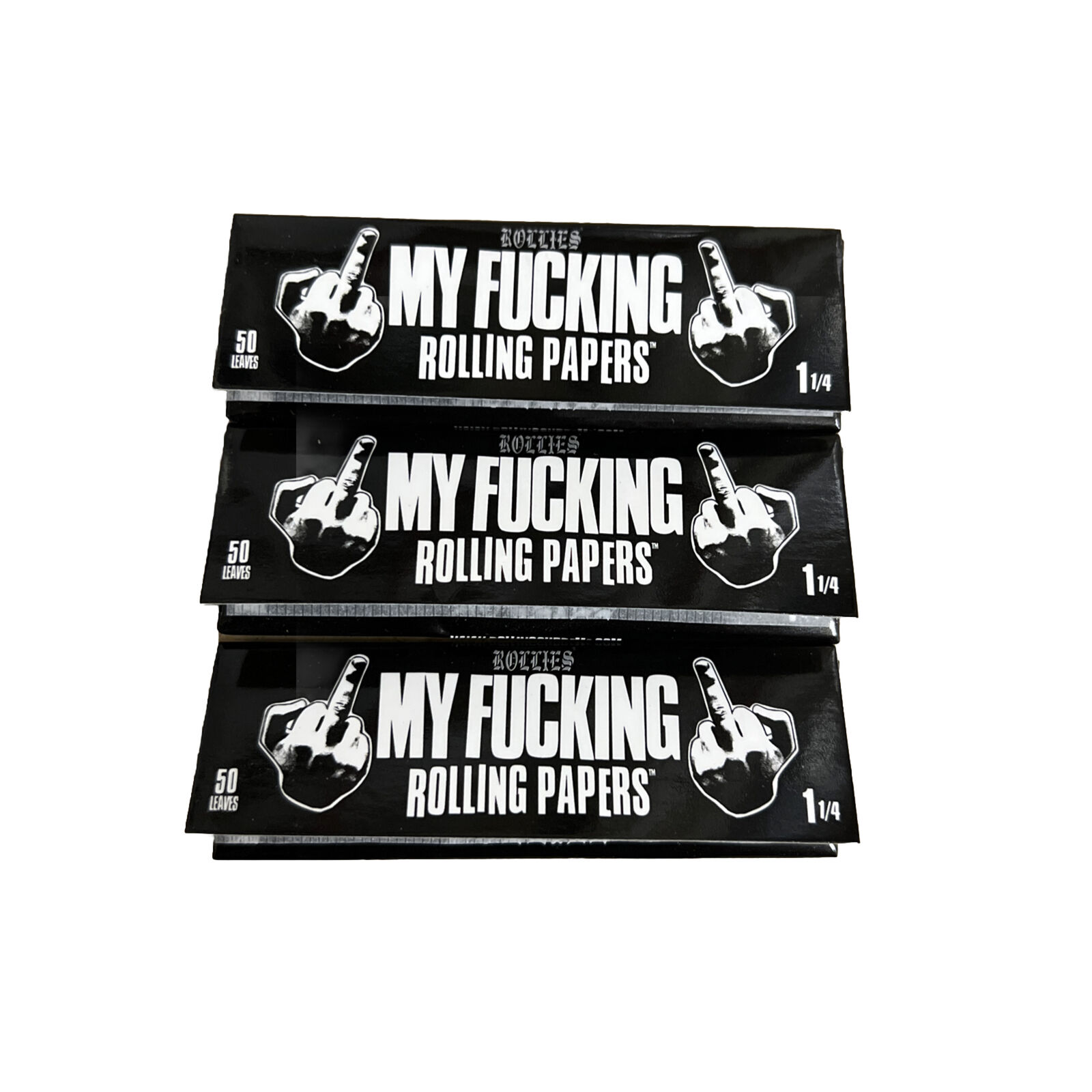 My F-Ing Rolling Papers 3 Booklets, 1 1/4 Size 50 Sheets Per Booklet