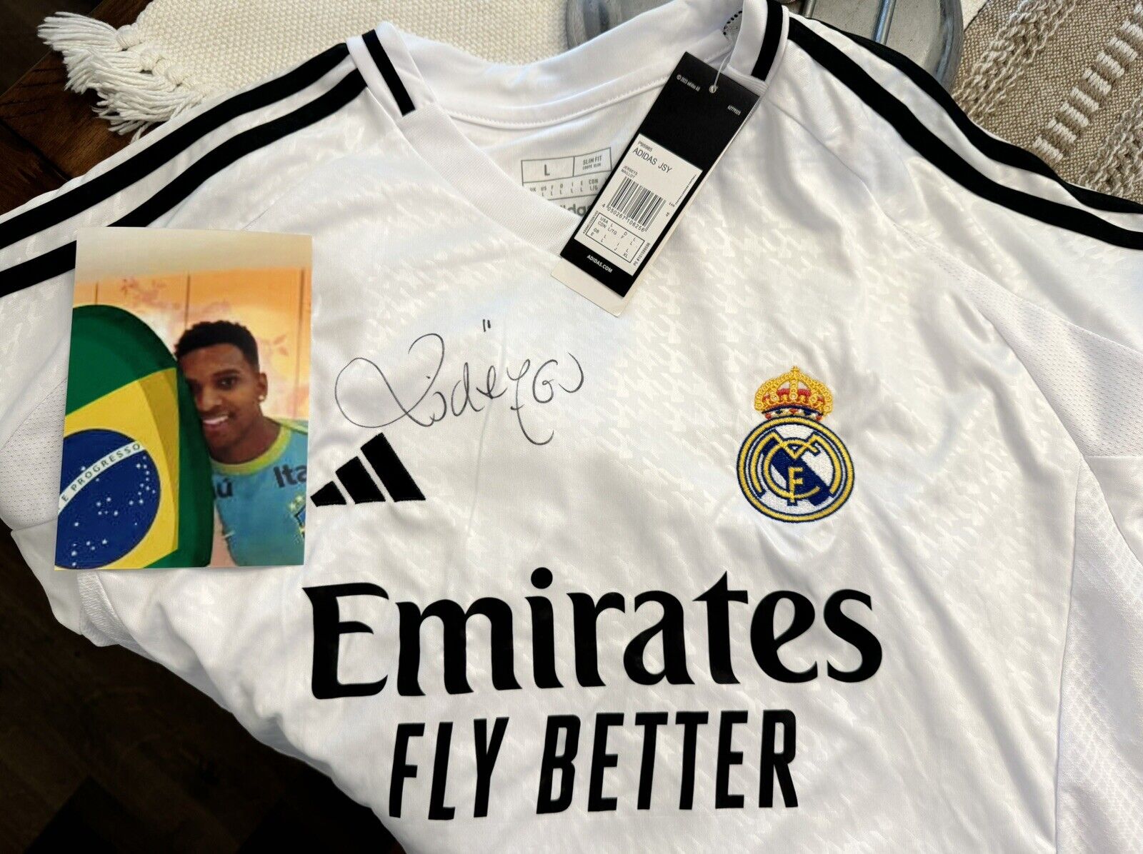 Rodrygo Signed Real Madrid Soccer Jersey AUTO Sz L 100% Authentic w/Proof 