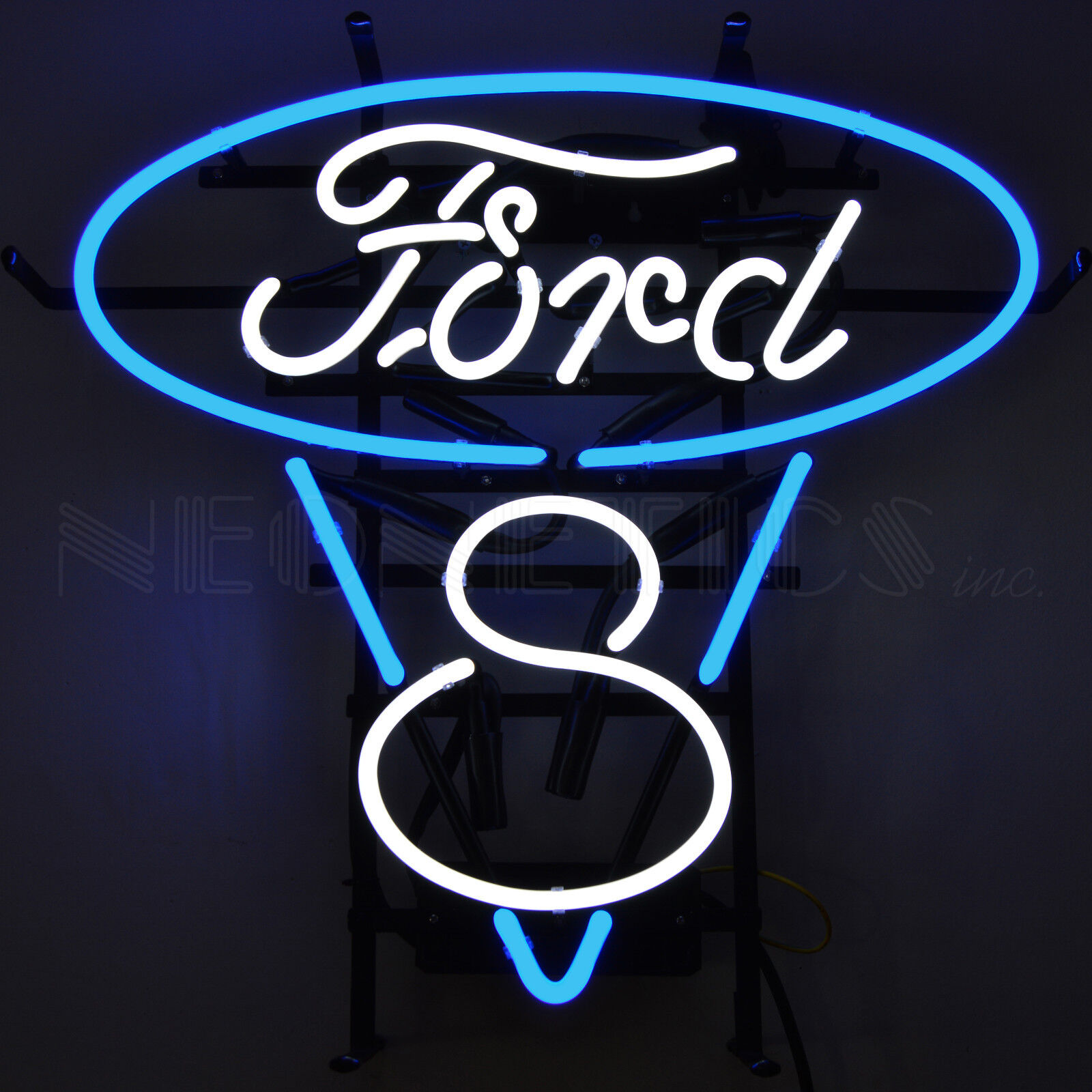 Ford Oval V8 Dealership  licensed  neon sign wall shop garage lamp light OLP