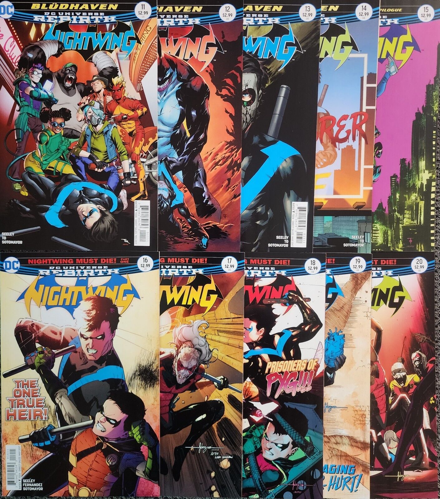 Nightwing: Rebirth 11-20 Set DC Universe Comic Book Lot 2017 KEY Seeley Bat Girl
