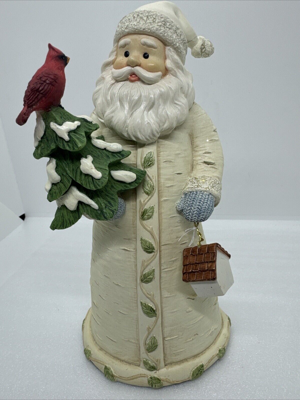 Lenox Winter Woodland Friends SANTA 8” Figurine Holding Christmas Tree Cardinal