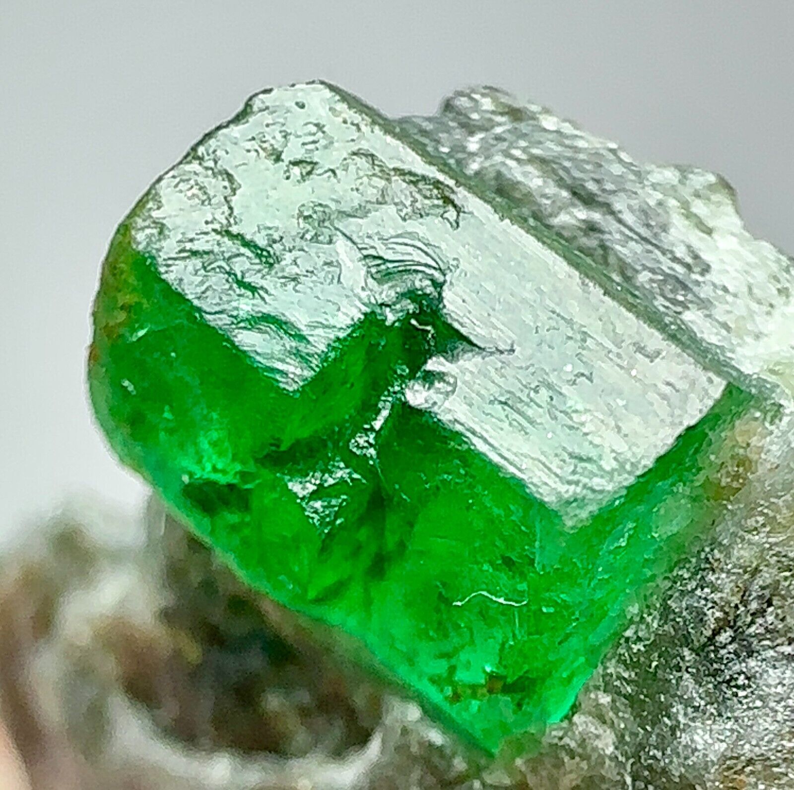 75 Ct Wow High Quality Top Green Swat Emerald Huge Crystal On Matrix @PAK