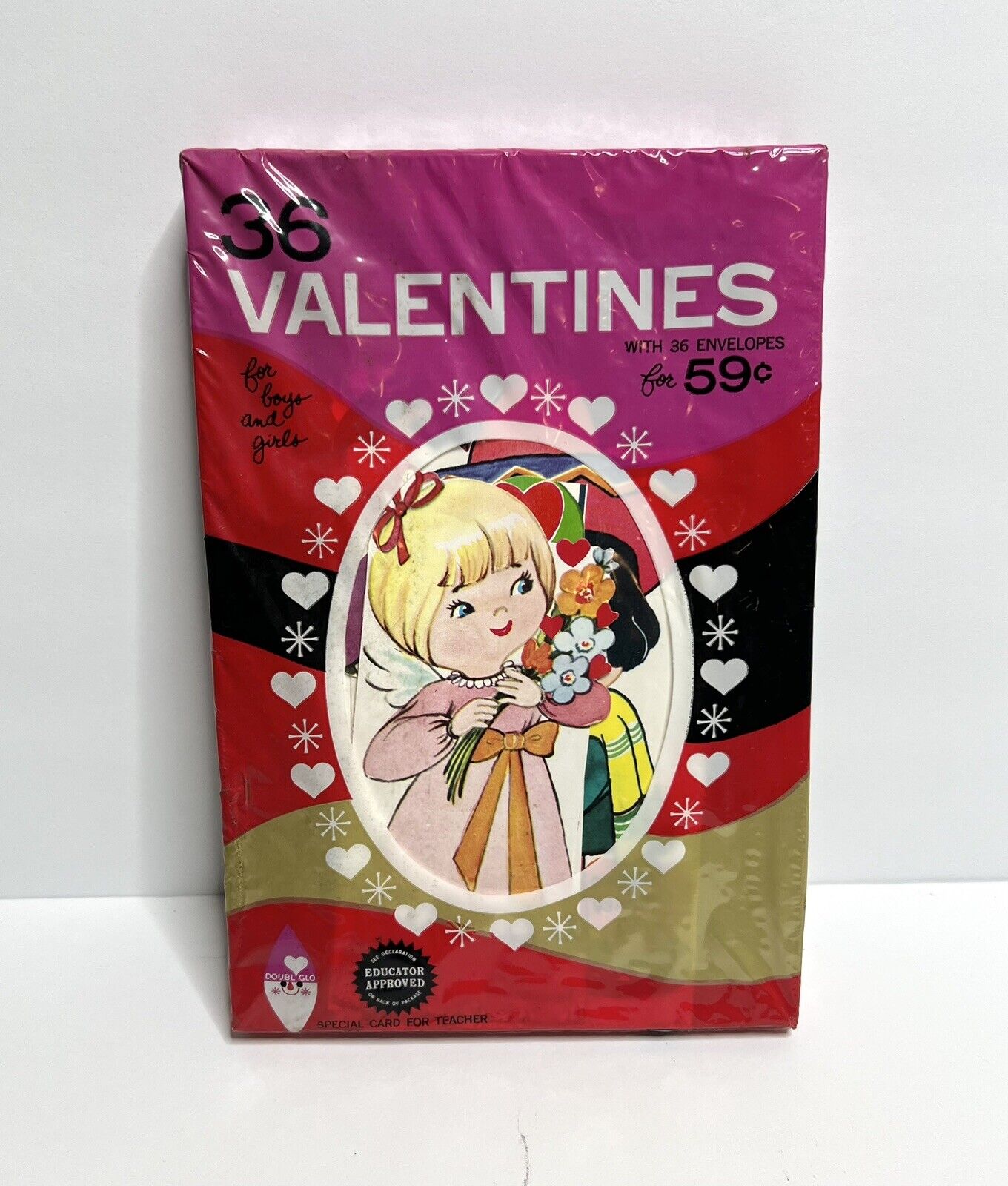 Vintage Valentines Day Cards New Old Stock 36 Cards In Original Box MCM NOS